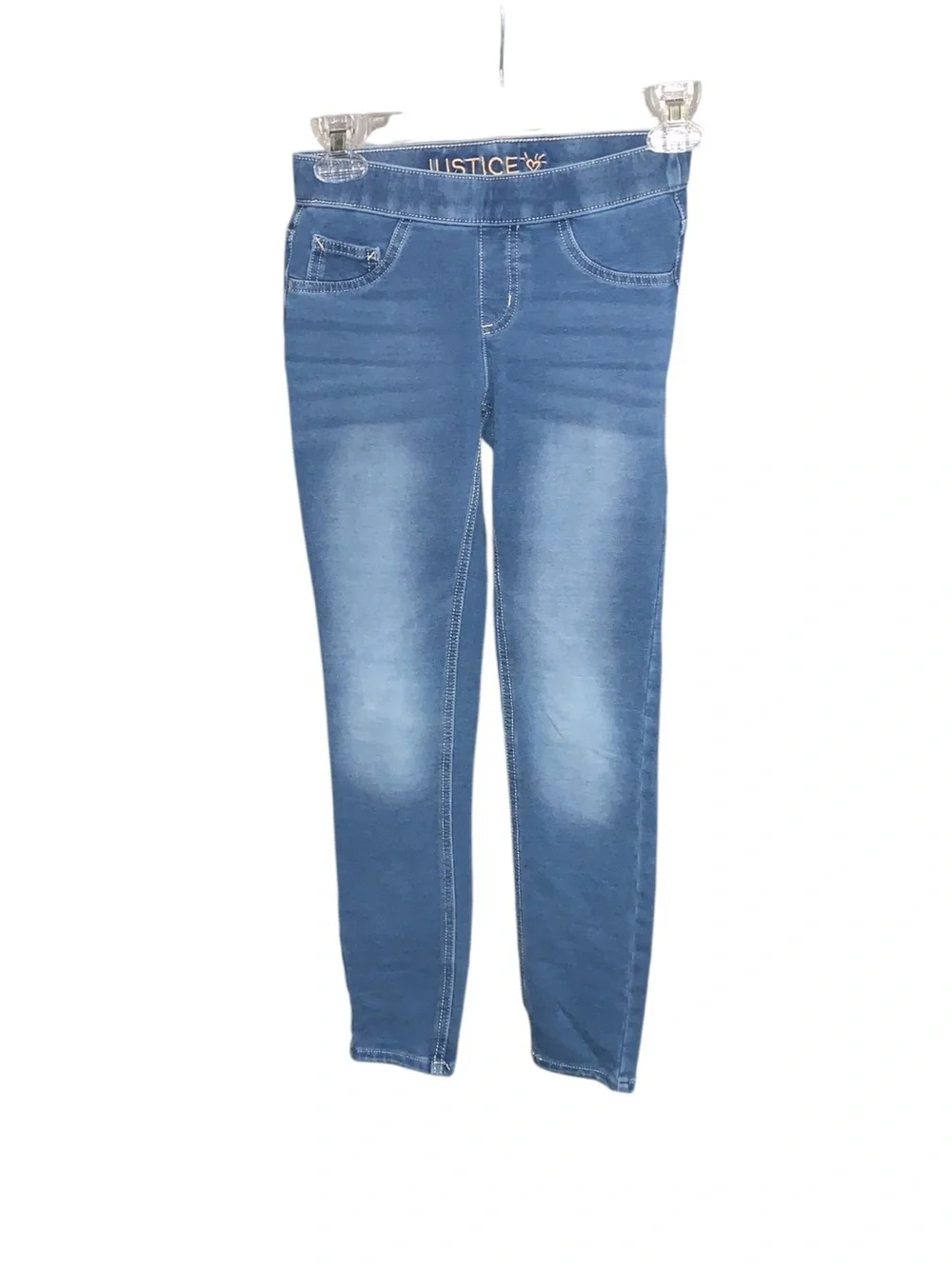 Justice Blue Girls 12 Skinny Jeans Stretchy Pull On